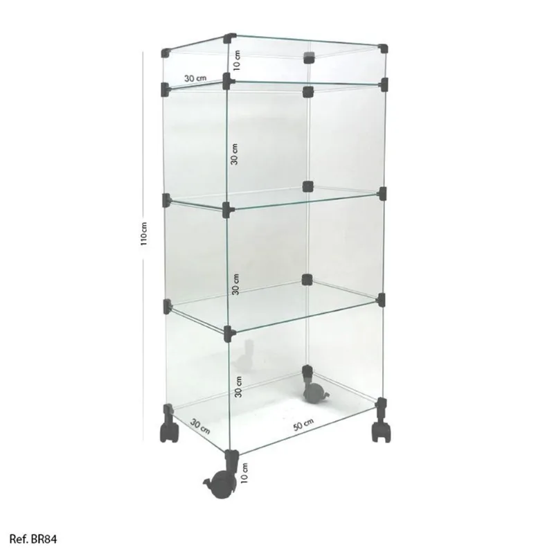 Balcão de Vidro com Porta Bijuterias - 0,50 x 1,10 x 0,30