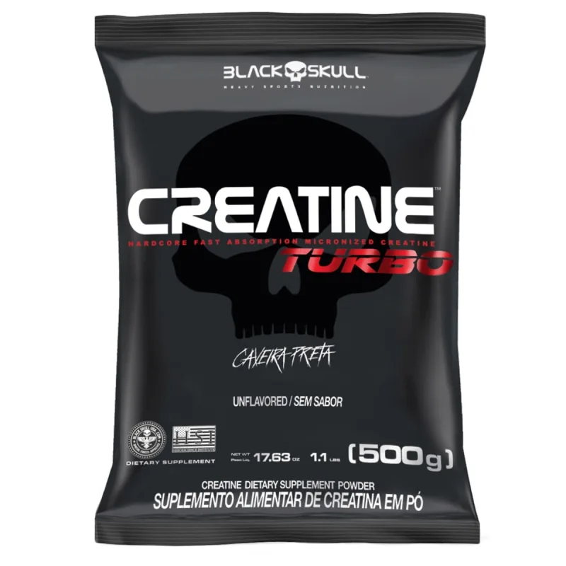 Creatine Turbo - Refil 500g - Black Skull - Black skull - Suplementos Alimentares