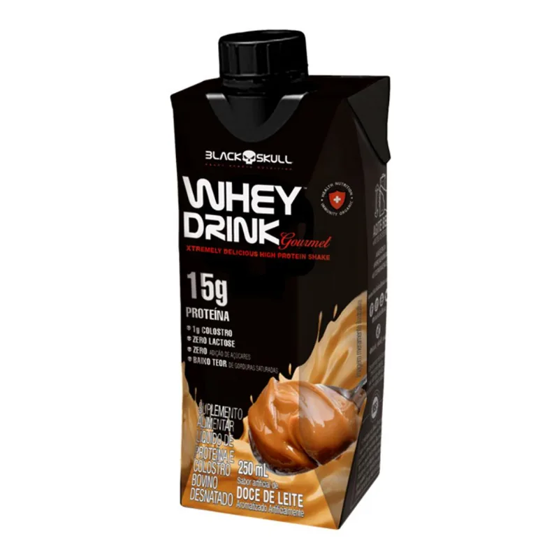 Bebida Láctea Whey Drink Black Skull Doce De Leite 250ml