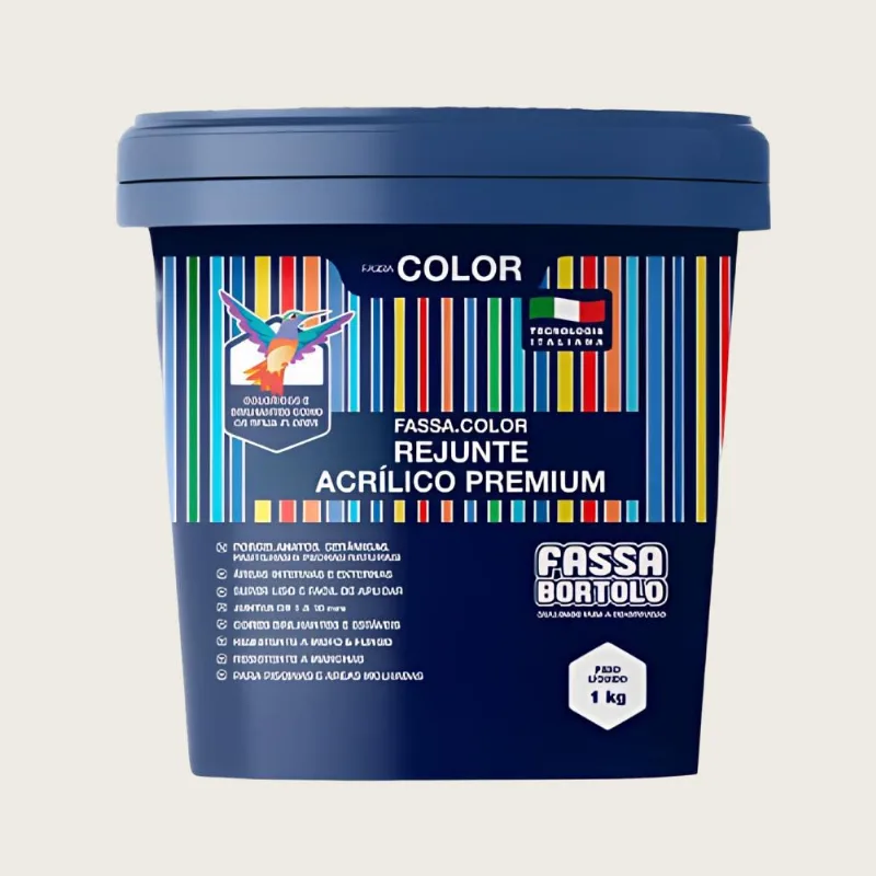 Rejunte Acrílico 1kg Fassa Bortolo Rejunte Acrílico Cinza Platina 1kg Fassa Bortolo
