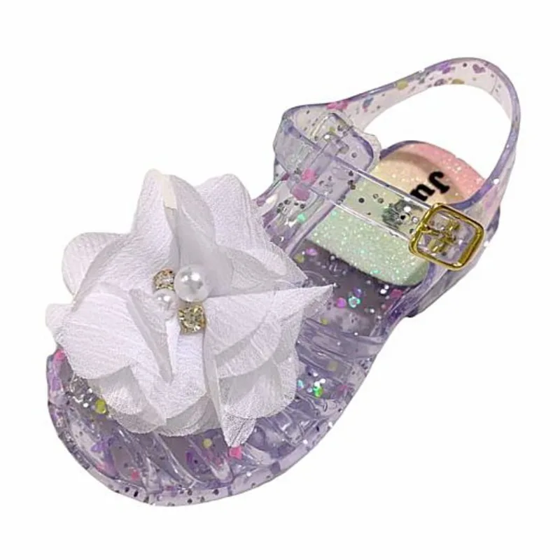 Sandália Infantil Baby Bebê Meninas Flor Pérola Strass
