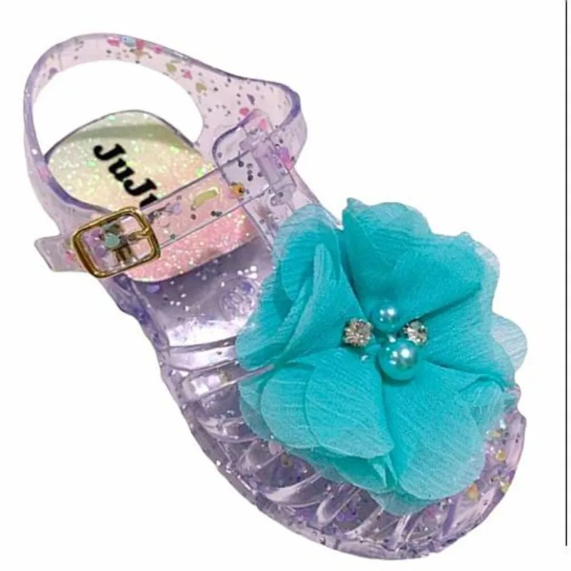 Sandália Infantil Baby Bebê Meninas Flor Pérola Strass