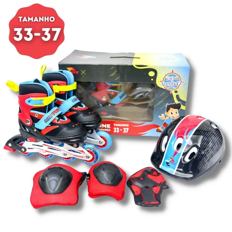 Patins Roller 34/37 Unitoys Preto