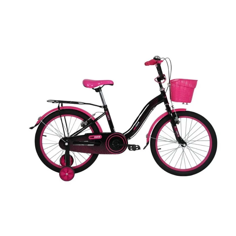 Bicicleta Inafntil - Feminina - Aro 20 - Preta E Rosa - Unitoys