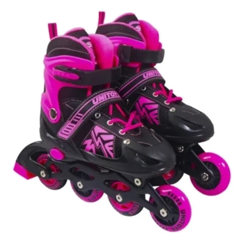 Patins Unitoys Inline Nº 34-37 Rosa (MP)