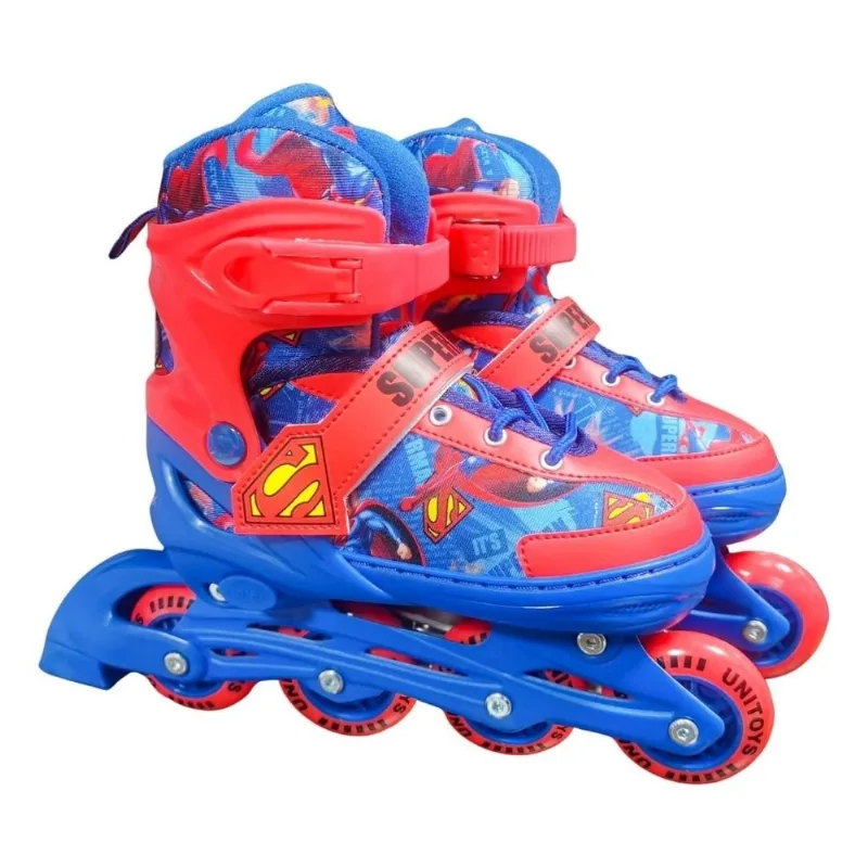 Patins Infantil Unitoys Superman Inline N°30/33 3011 (MP)