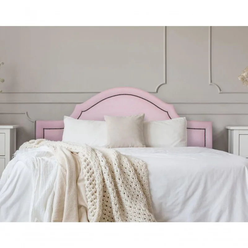 Cabeceira King Luxo 193X60 Rosa Tachas Fumê - Não Disponível - Móveis