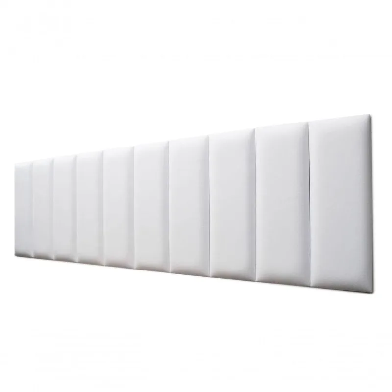 Placas Cabeceira King 200cm X 60cm 10 Placas Courino Branco - Não Disponível - Móveis