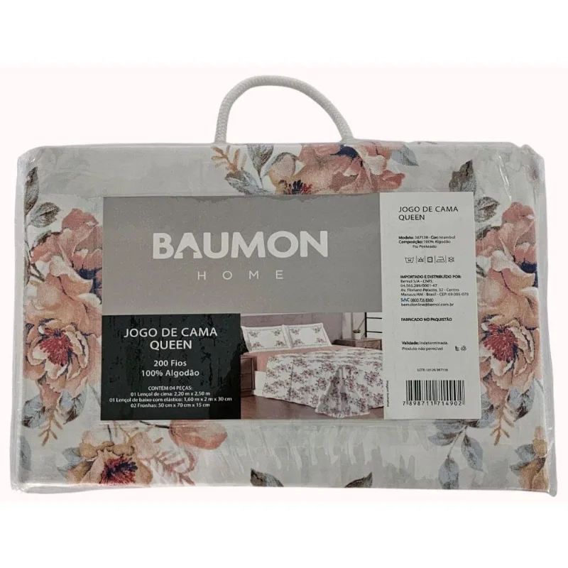 Jogo de Cama Queen 4 Peças Baumon T-200 Istambul