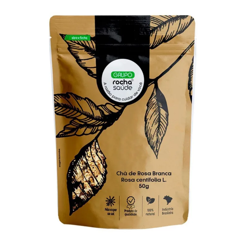 Chá De Rosa Branca 100 Natural Qualidade Superior - 50G