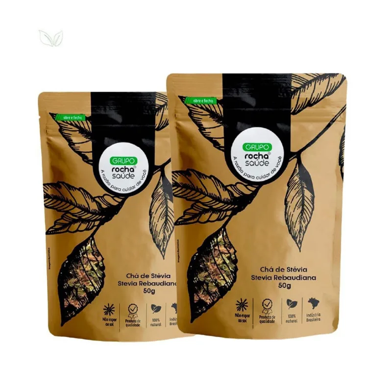 Kit 2 Pct Chá De Stévia - Stevia Rebaudiana - 50G