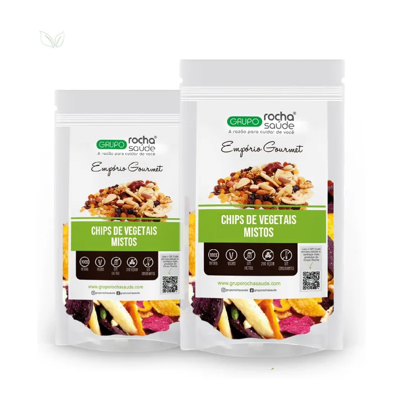 Kit 2 Pct Chips De Vegetais Mistos - 100g - Não Informado - Mercearia