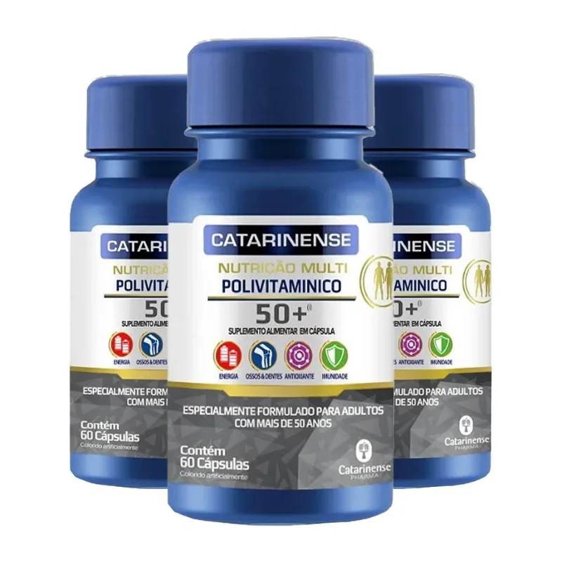 Kit 3 Polivitamínico Sênior Catarinense 60 cápsulas
