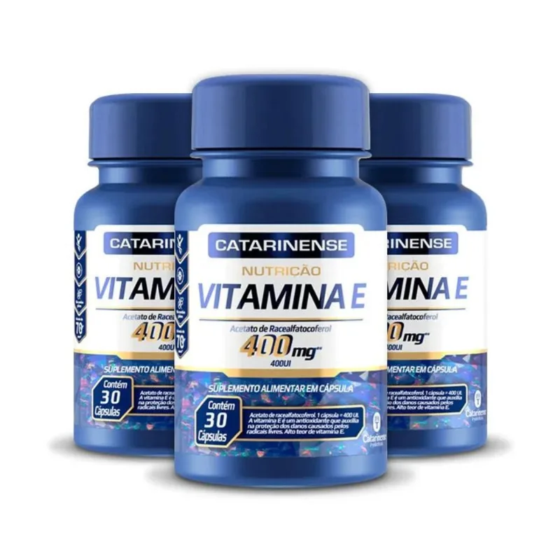 Kit 3 Vitamina E 400mg Catarinense 30 cápsulas