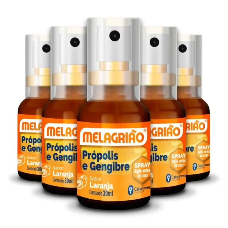 Kit 5 Melagrião Spray Própolis Laranja 30ml