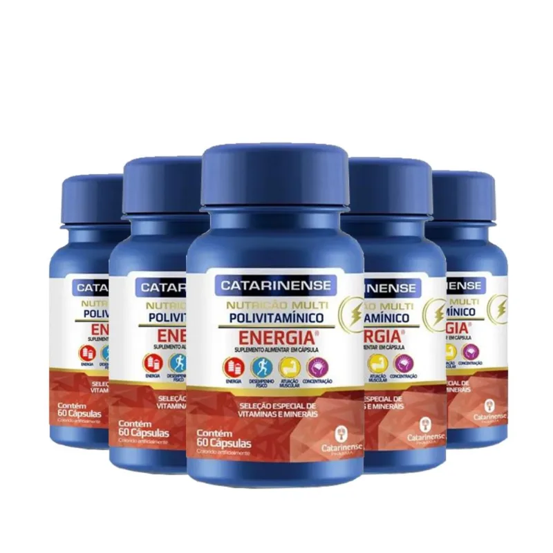 Kit 5 Polivitamínico Energia Catarinense 60 capsulas