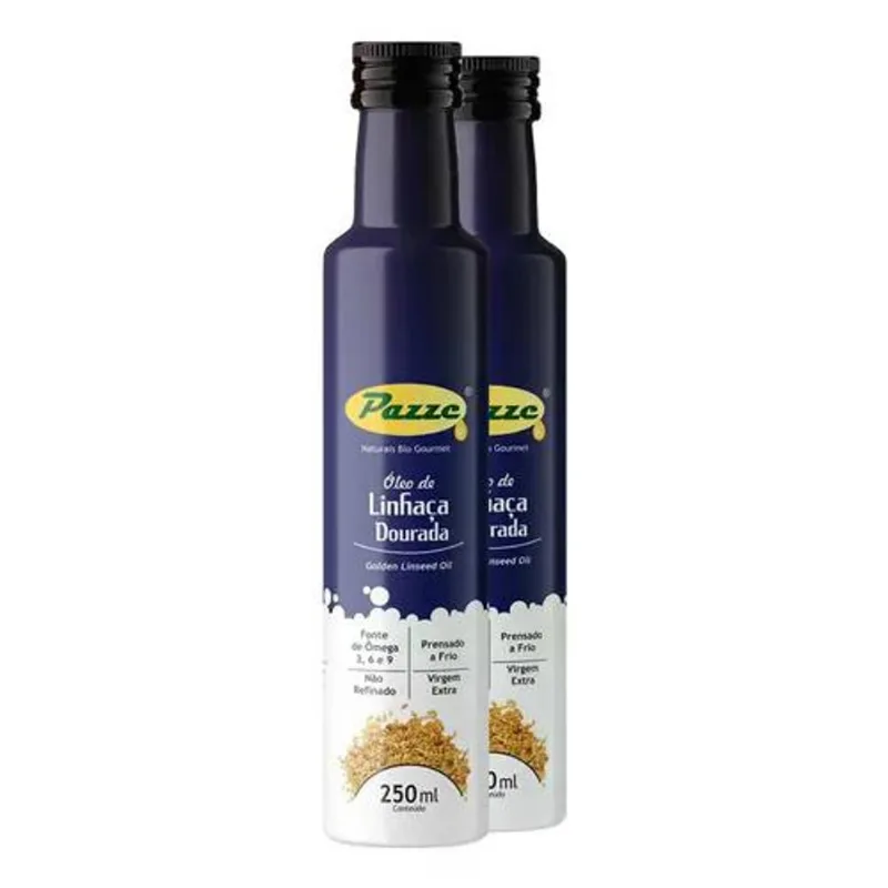 Kit 2 Óleo de Linhaça Dourada Extra Virgem Pazze 250ml