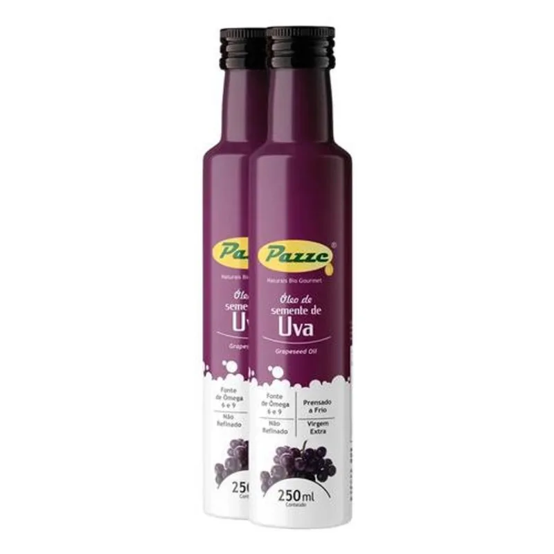 Kit 2 Óleo de Semente de Uva Extra Virgem Pazze 250ml
