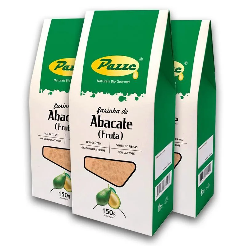 Kit 3 Farinha De Abacate Pazze 150 Gramas - Não Informado - Mercearia