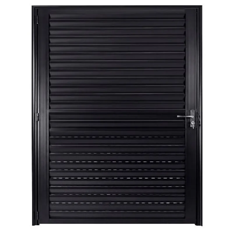Porta Palheta Semi Ventilada Esquerda 210x90 Preto Fortsul Esquadrisul