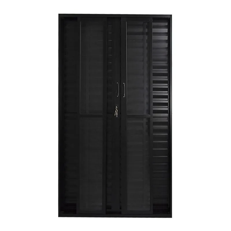 Porta Balcão Veneziana 6 Folhas Vidro Liso Alumínio Preto Proex Porta Balcão Veneziana 6 Folhas Vidro Liso Alumínio Preto 210x120cm