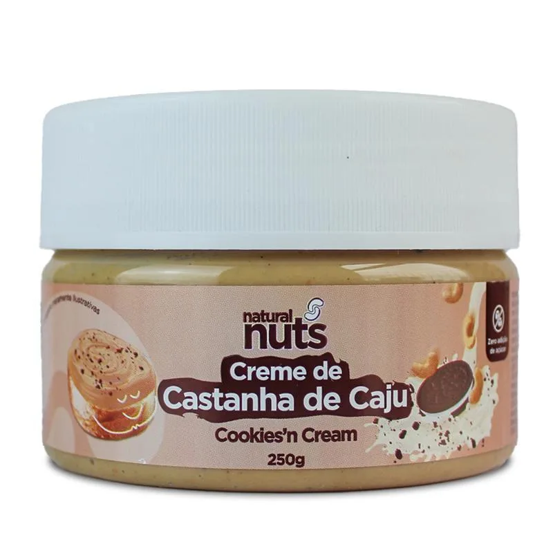 Creme De Castanha De Caju Com Cookies 250g - Não Informado - Mercearia