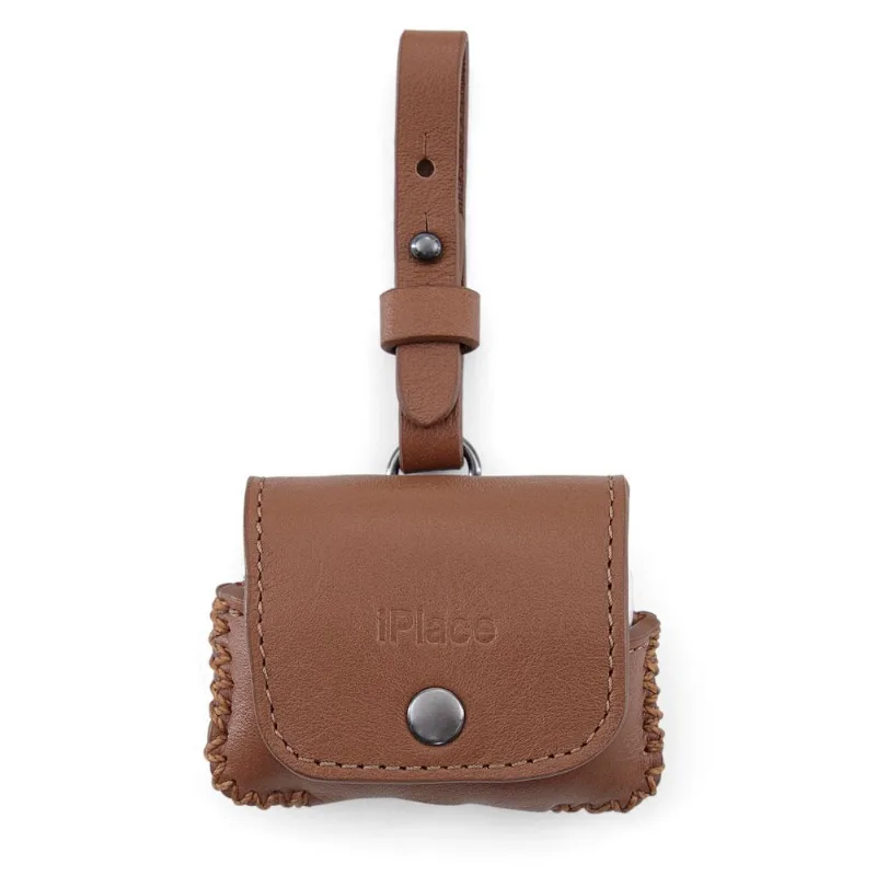 Capa De Airpods Pro, Iplace, Pampas, Couro Artesanal, Marrom