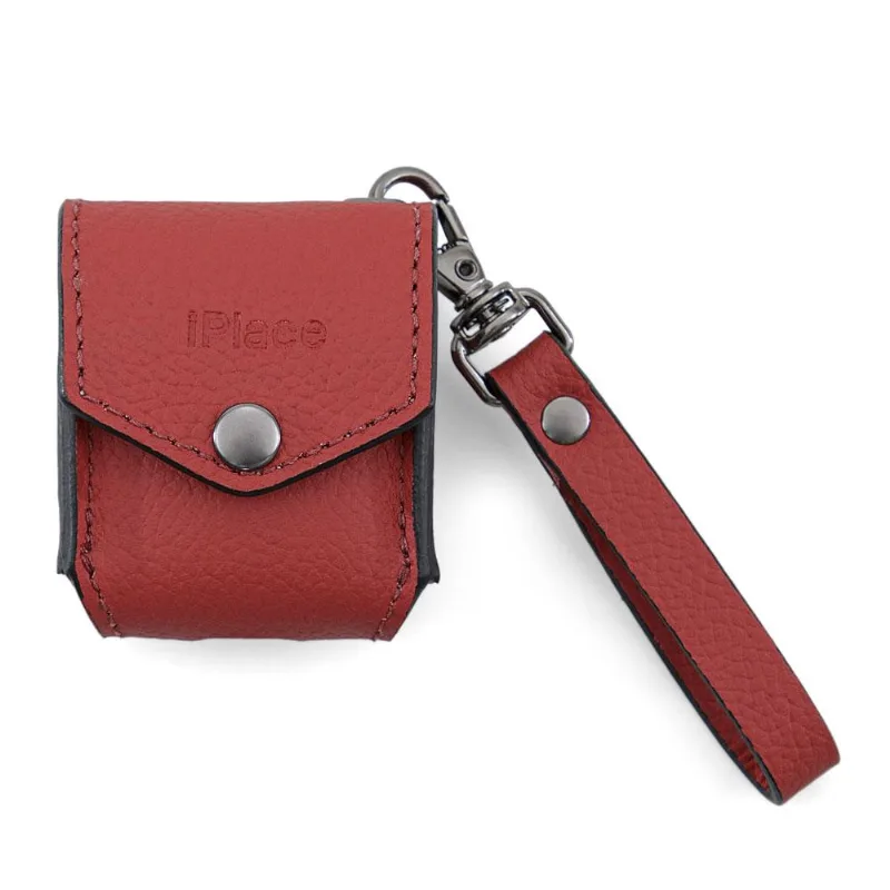 Capa De Airpods 2ª Geração, Iplace, Pampas, Couro Vermelho