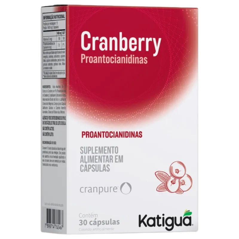 Suplemento Alimentar Cranberry 30 Cápsulas Katiguá