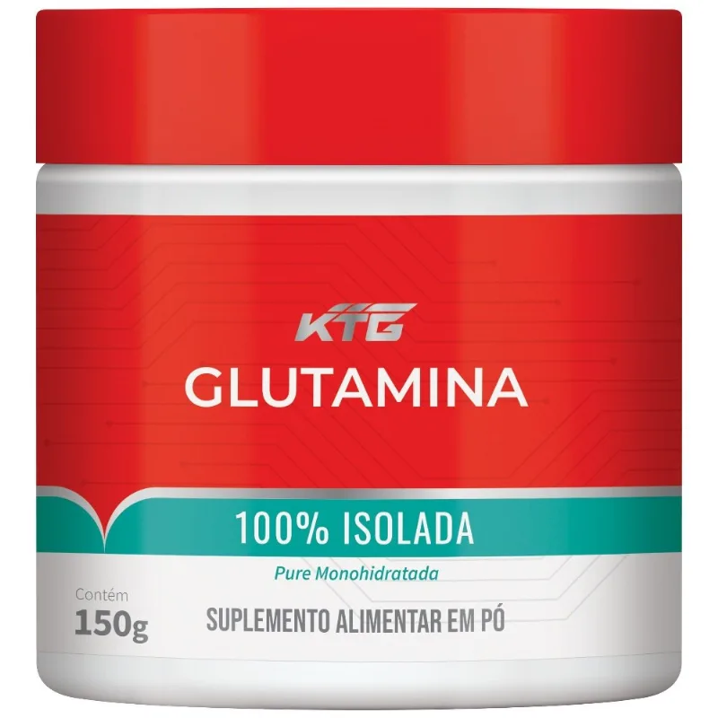 Glutamina L-Glutamina Pura 5000mg por Porção Suplemento Alimentar 150g KTG Katiguá