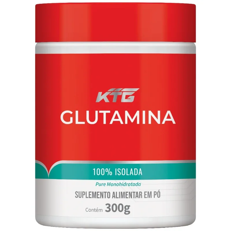 Glutamina L-Glutamina Pura 5000mg por Porção Suplemento Alimentar 300g KTG Katiguá