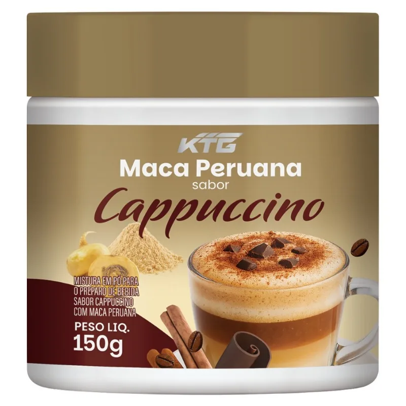 Maca Peruana em Pó Sabor Cappuccino Suplemento Alimentar 150g KTG Katiguá