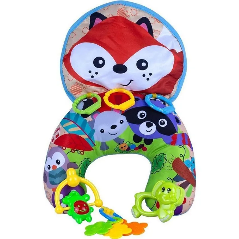Almofada com Chocalhos para Bebê Ergonômica Raposinha Bee Toys
