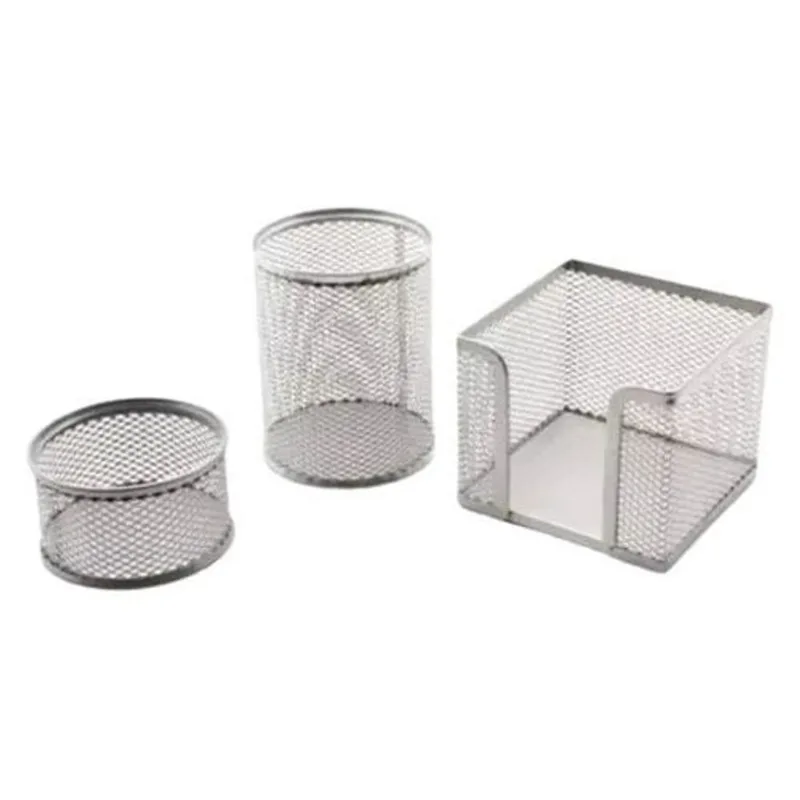 Organizador De Mesa Aramado Yins Paper Com 3 Peças Preto (MP)