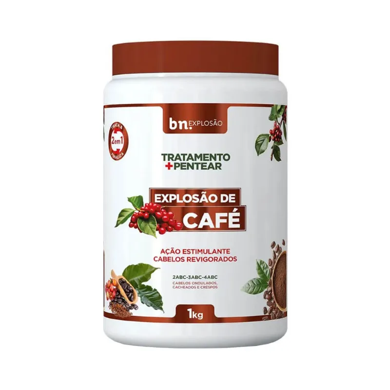 Creme de Tratamento e Pentear Beleza Natural Explosão de Café 1kg Cr Pent Beleza Nat 1kg Trat + Pent Expl. De Cafe
