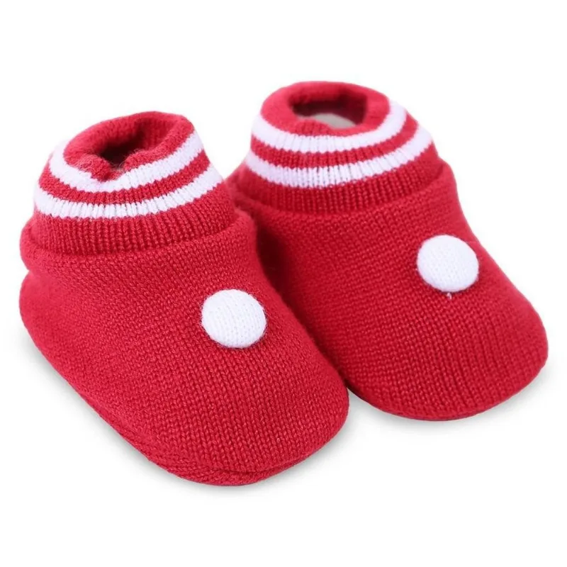 Sapatinho Infantil RN Fio De Amor Com Botão Vermelho (MP)
