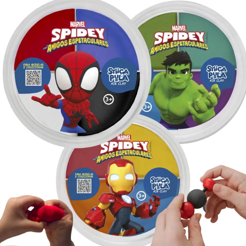 Stica E Pula Air Clay 20 Gramas 1x15 Spidey - 4127 - Gelele Gelele