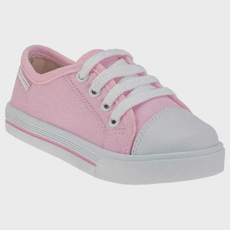 Tênis Infantil Feminino Play Star Cano Baixo Rosa Unipasso 115-03-043