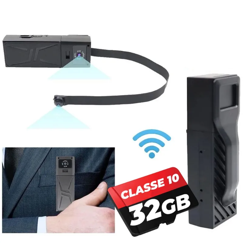 Mini Câmera Escondida Caneta Filmadora Plug Bolso Fita Botão Camisa Z13B Filmadora + 32GB
