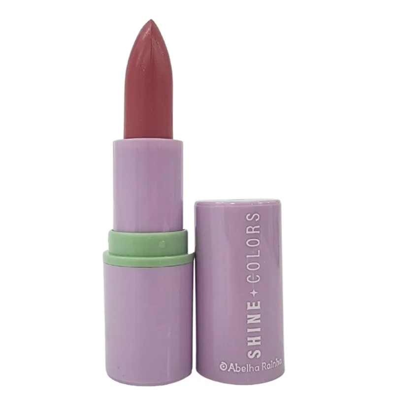 Batom Brilho Intenso Rosa Star fps 15 Shine Colors Abelha Rainha 3,7g