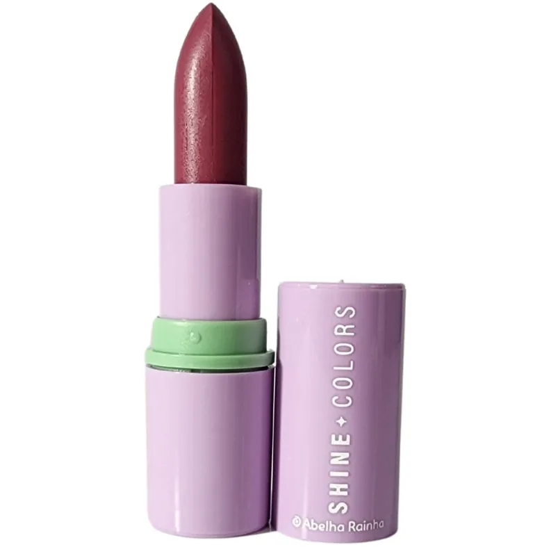Batom Brilho Intenso Rosa Retrô fps 15 Shine Colors Abelha Rainha 3,7g