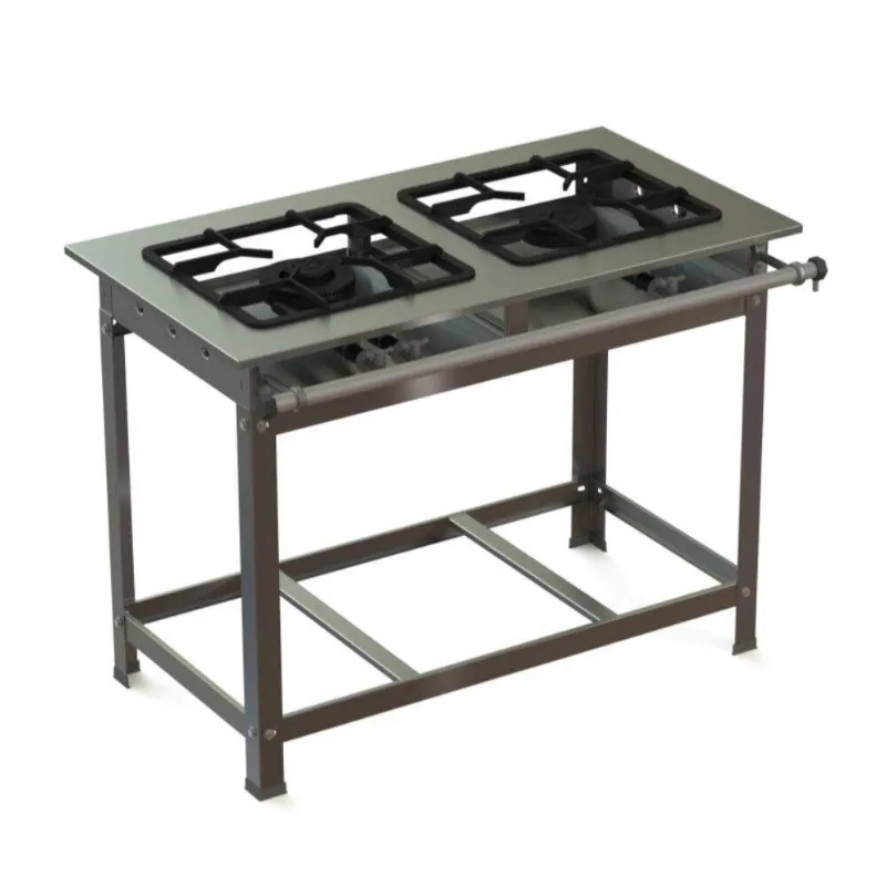 Fogão Industrial Inox 30x30 P7 2 Bocas Baixa Pressão qs qd - jl Colombo
