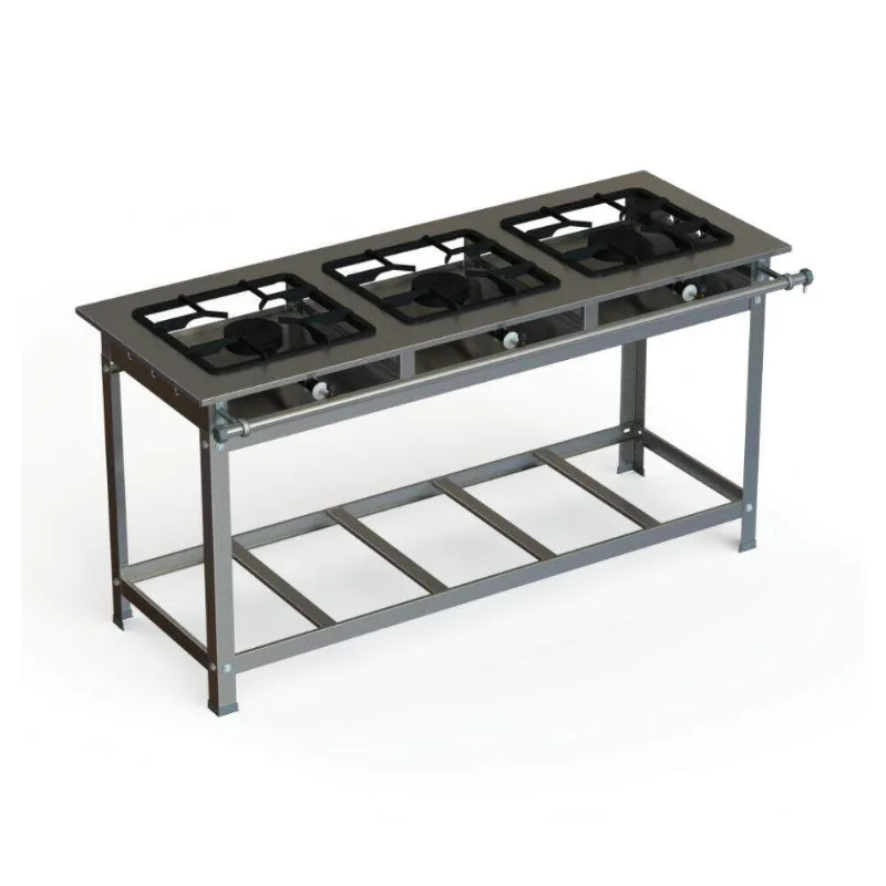 Fogão Industrial Inox 30x30 P7 3 Bocas Alta Pressão - jl Colombo