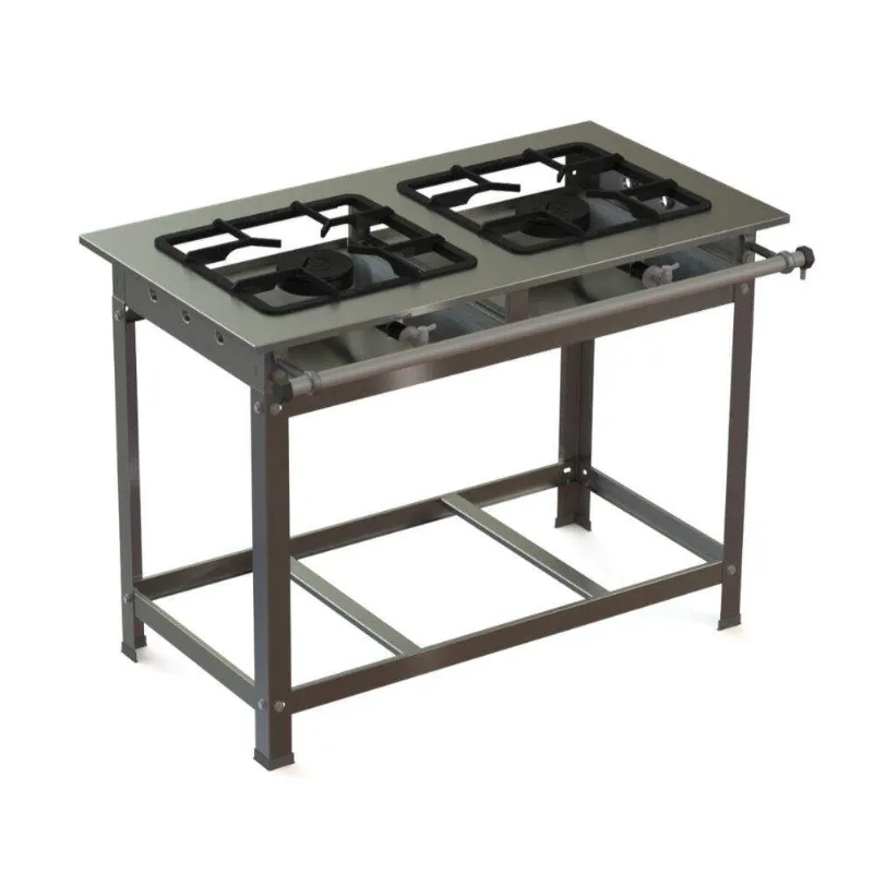 Fogão Industrial Inox 40x40 P10 2 Bocas Alta Pressão - jl Colombo