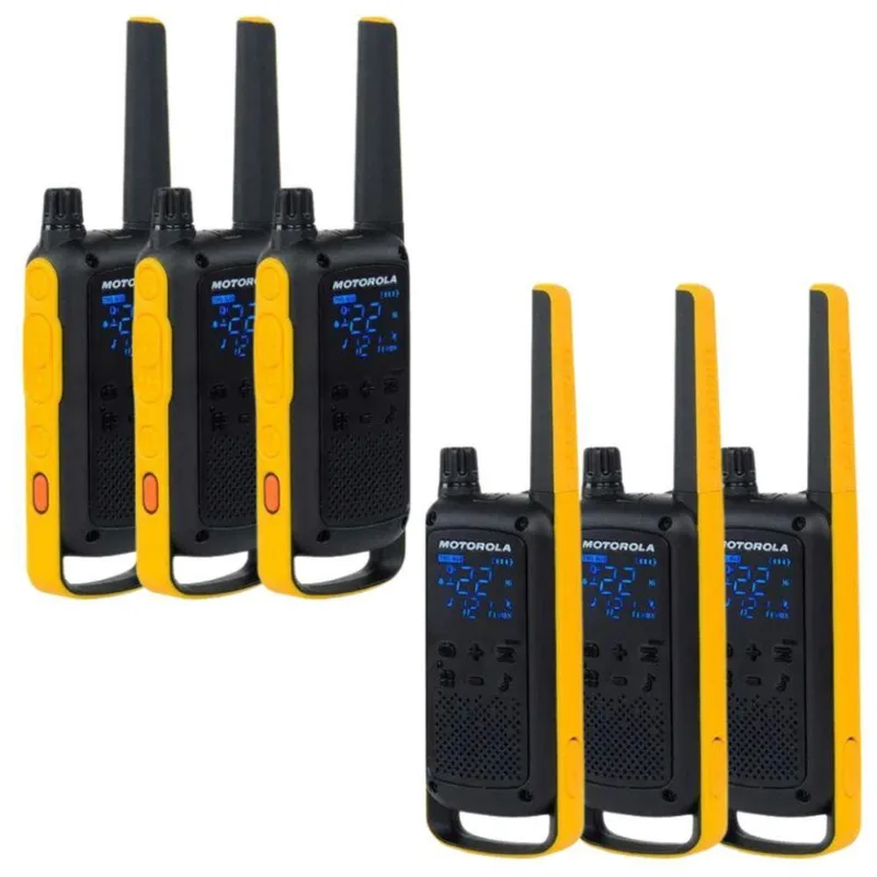 Kit 6x Rádio Comunicador Motorola T470br 35km Ht Talkabout