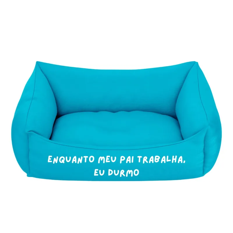 Cama Pet Para Cachorro Gato M 57x37cm Azul Dormindo Papai - Não Informado - Pet Care