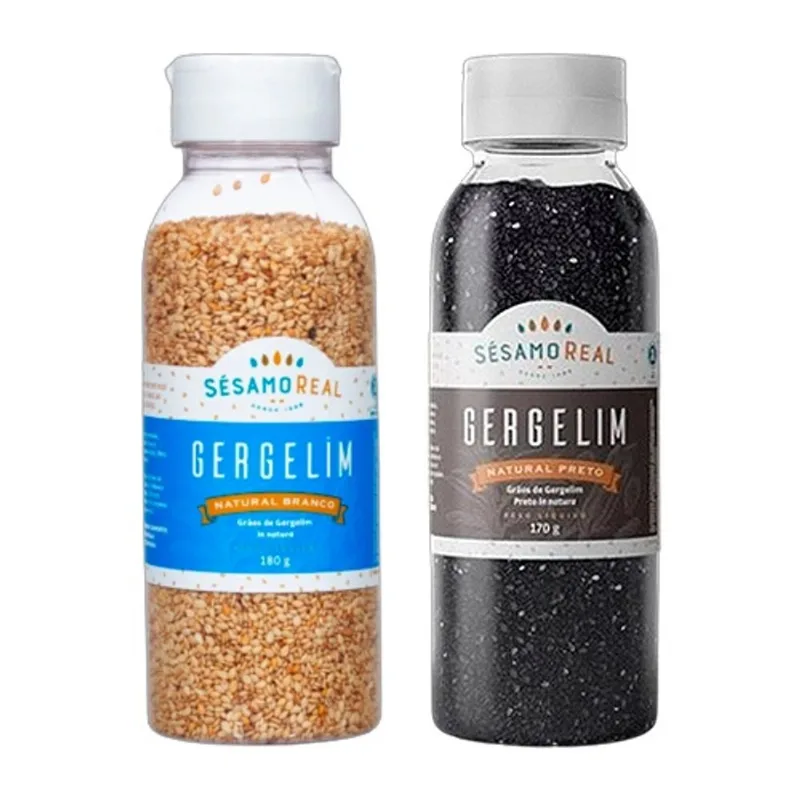 Kit 2 Gergelim Sésamo Real: Branco, Preto