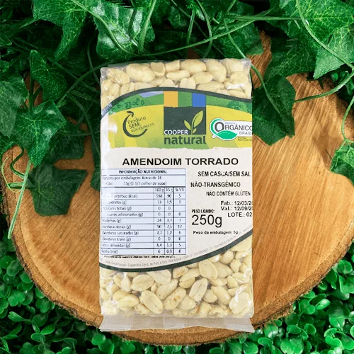 Amendoim Torrado Sem Sal Orgânico Coopernatural 250g - Não Informado - Mercearia