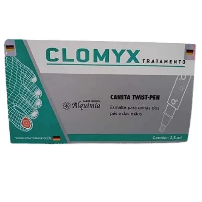 Clomyx tratamento caneta twist-pen esmalte p/unhas pés E mãos 2,5ML tecnologia transungueal