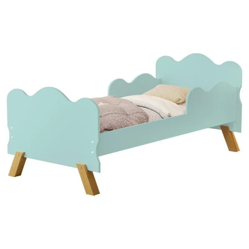 Mini Cama Angel Infantil Mdf 156x80 cm Menta Milani Movelaria - OUTRAS - Móveis
